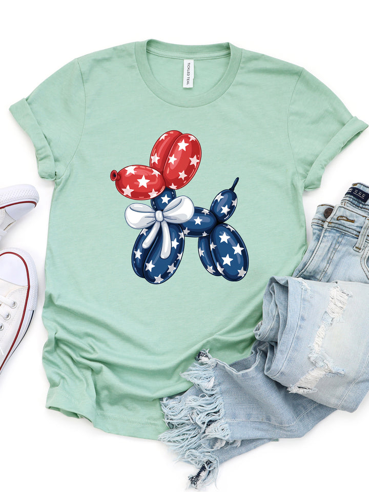 Flag Balloon Dog Graphic Tee