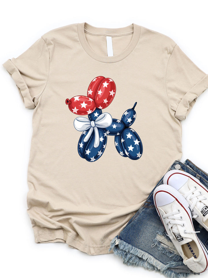 Flag Balloon Dog Graphic Tee