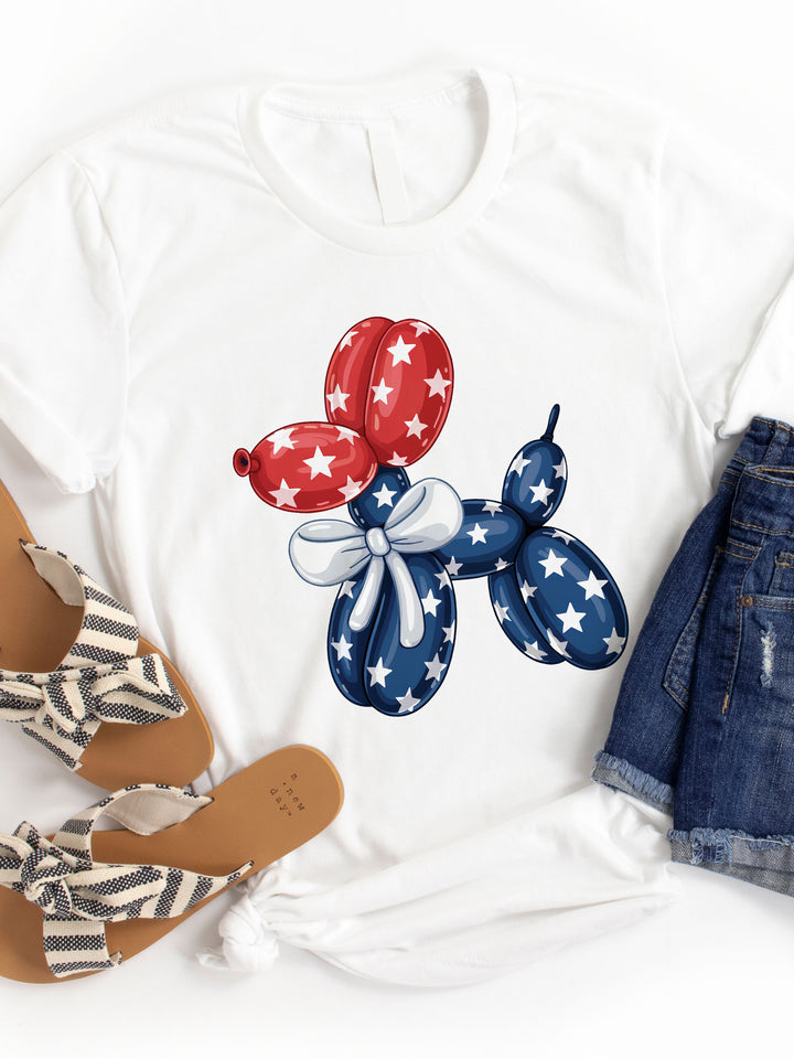 Flag Balloon Dog Graphic Tee