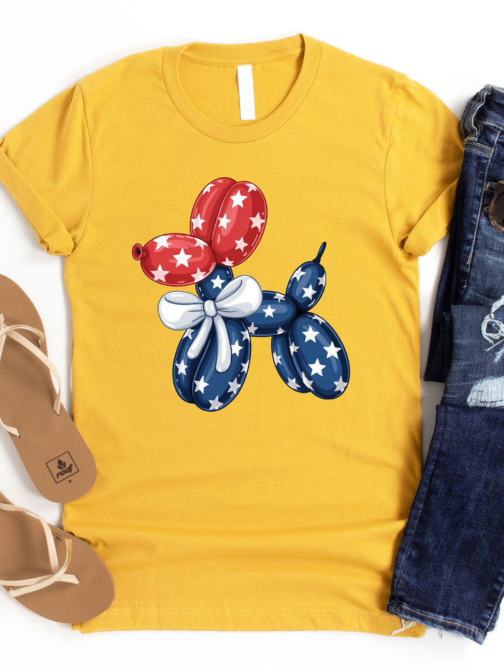 Flag Balloon Dog Graphic Tee
