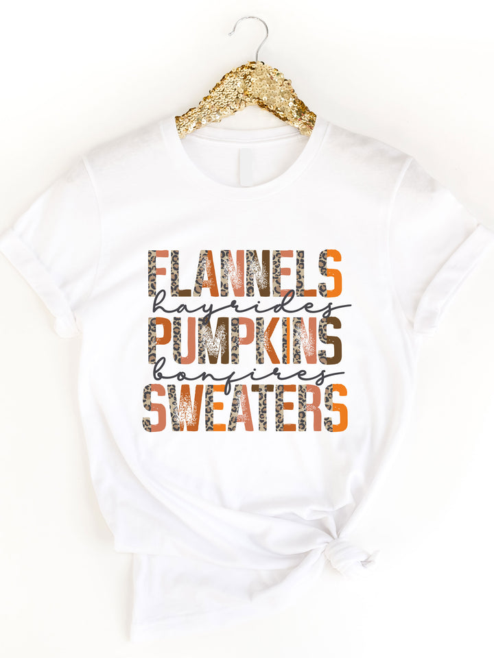 Flannels, Hayrides, & Pumpkins Graphic Tee