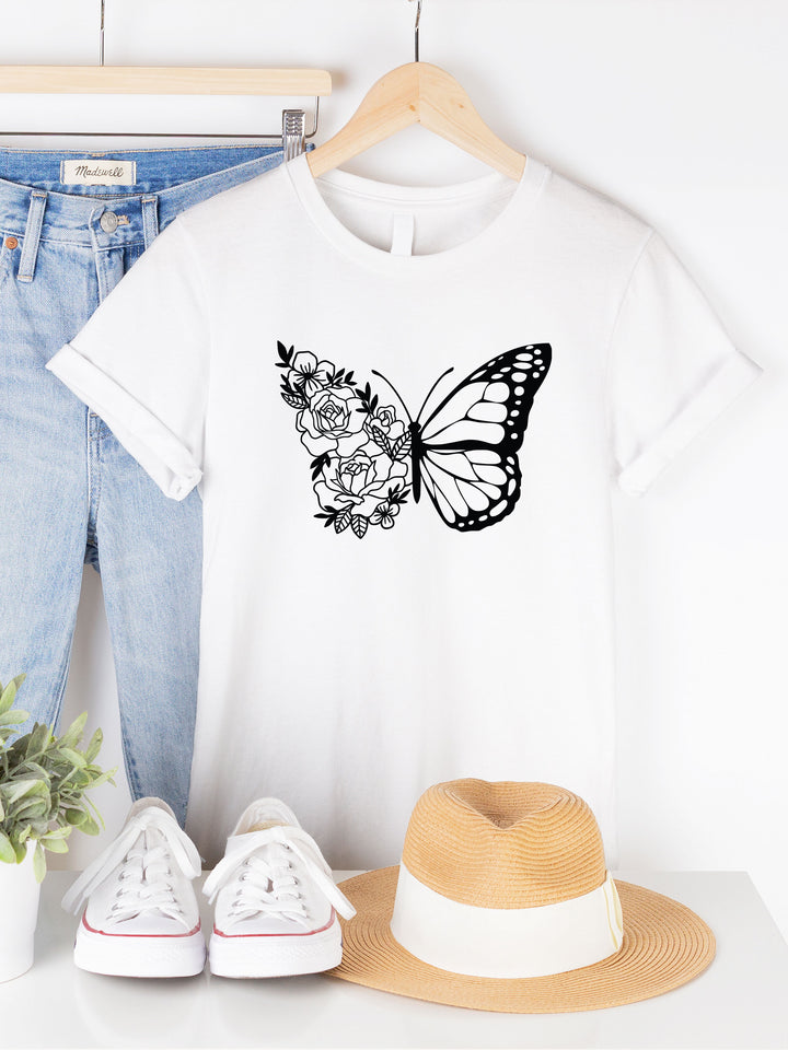 Floral Butterfly Graphic Tee