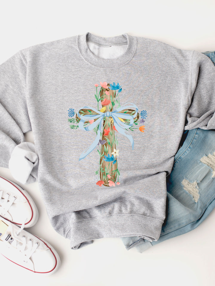 Wildflower Cross Graphic Sweatshirt