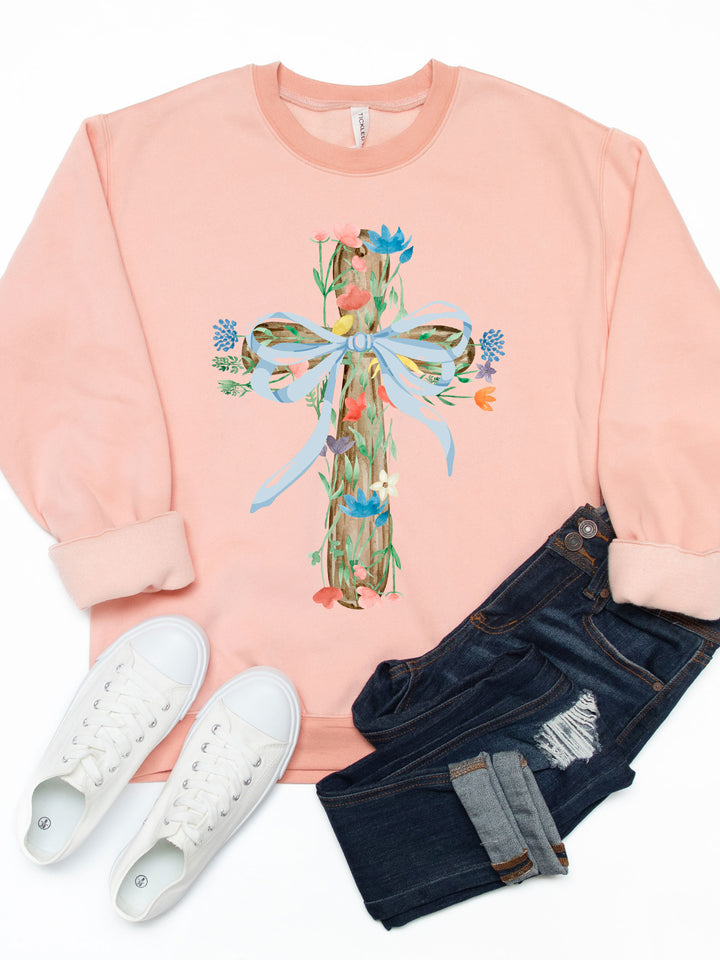 Wildflower Cross Graphic Sweatshirt