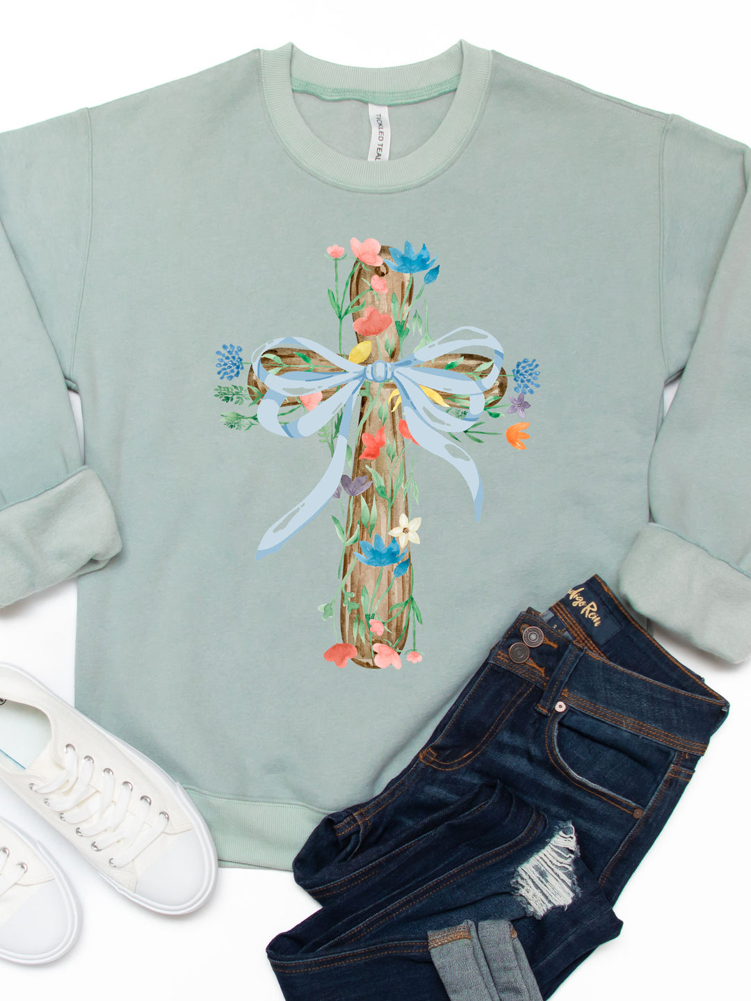 Wildflower Cross Graphic Sweatshirt