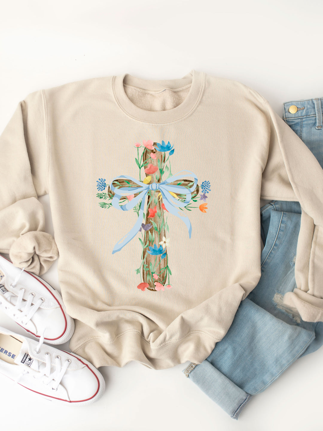 Wildflower Cross Graphic Sweatshirt