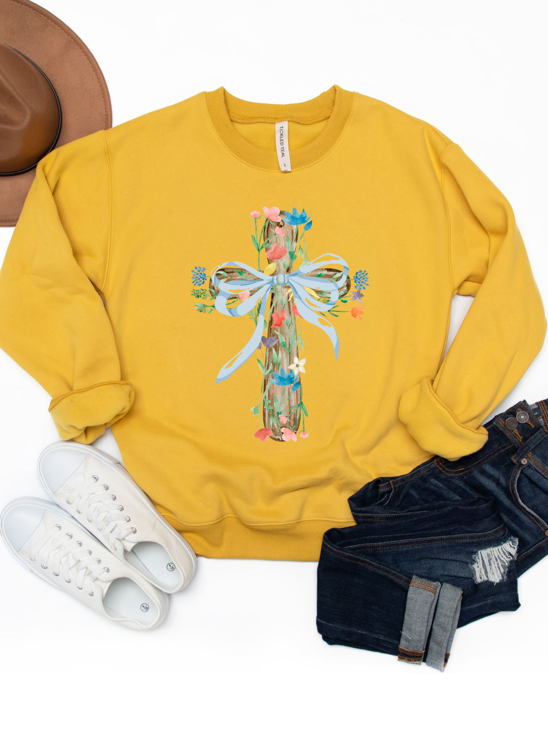 Wildflower Cross Graphic Sweatshirt