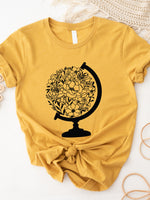 Floral Globe Graphic Tee
