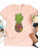 Floral Pineapple Graphic Tee