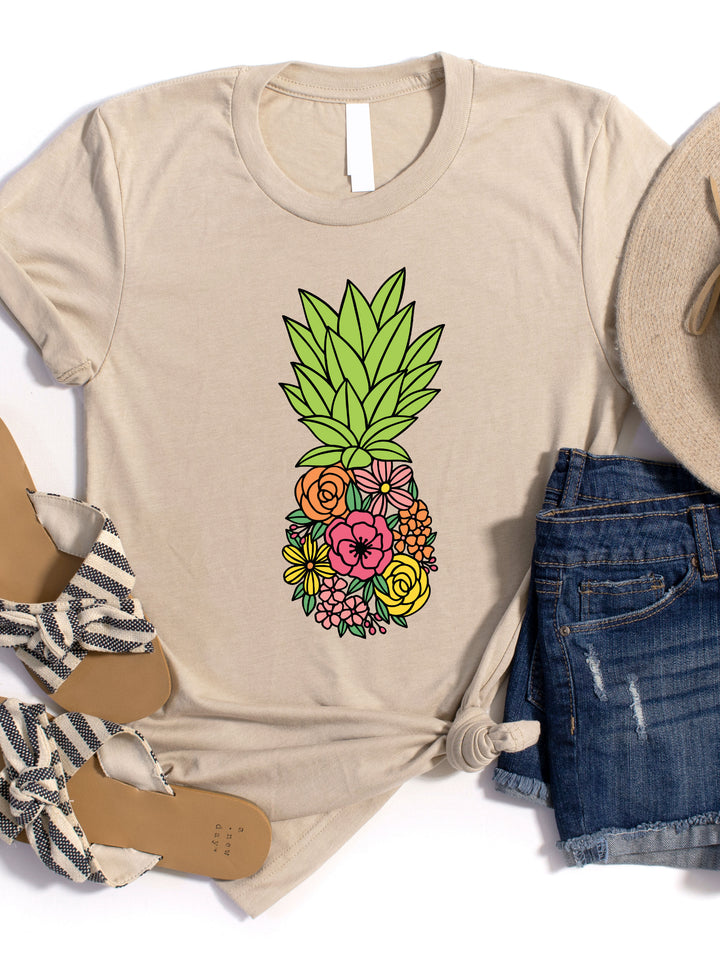 Floral Pineapple Graphic Tee