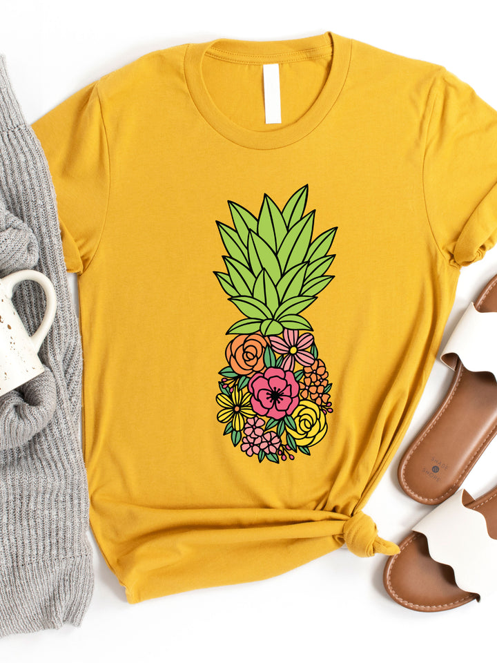 Floral Pineapple Graphic Tee