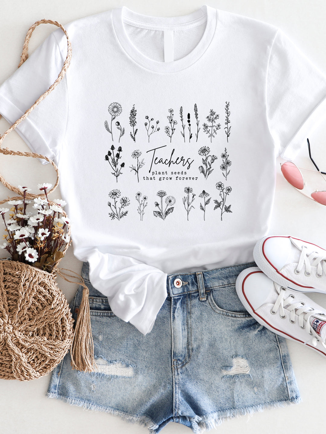 Teachers Plant Seeds that Grow Forever Graphic Tee