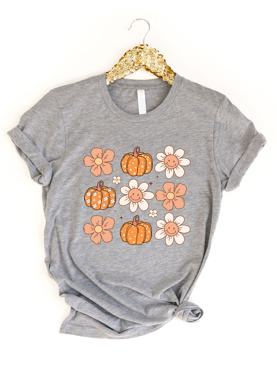 Flowers & Pumpkin Graphic Tee