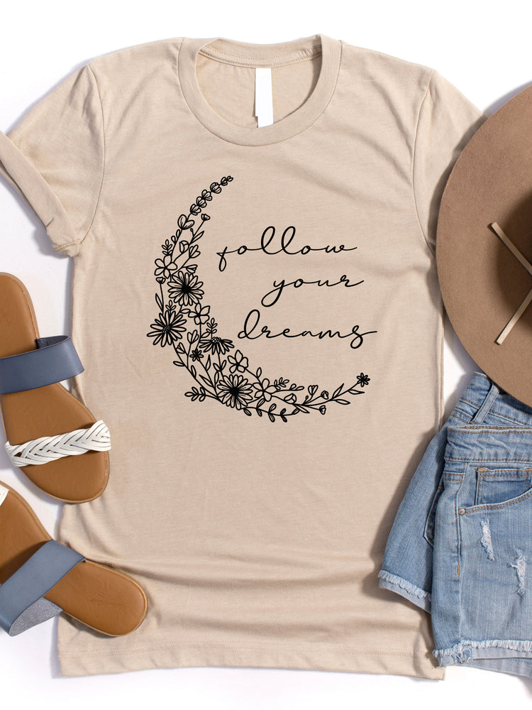 Follow Your Dreams Moon Graphic Tee
