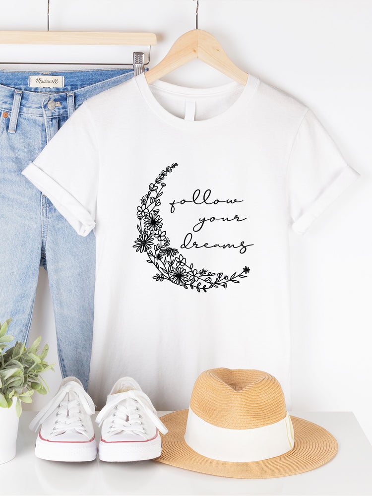 Follow Your Dreams Moon Graphic Tee