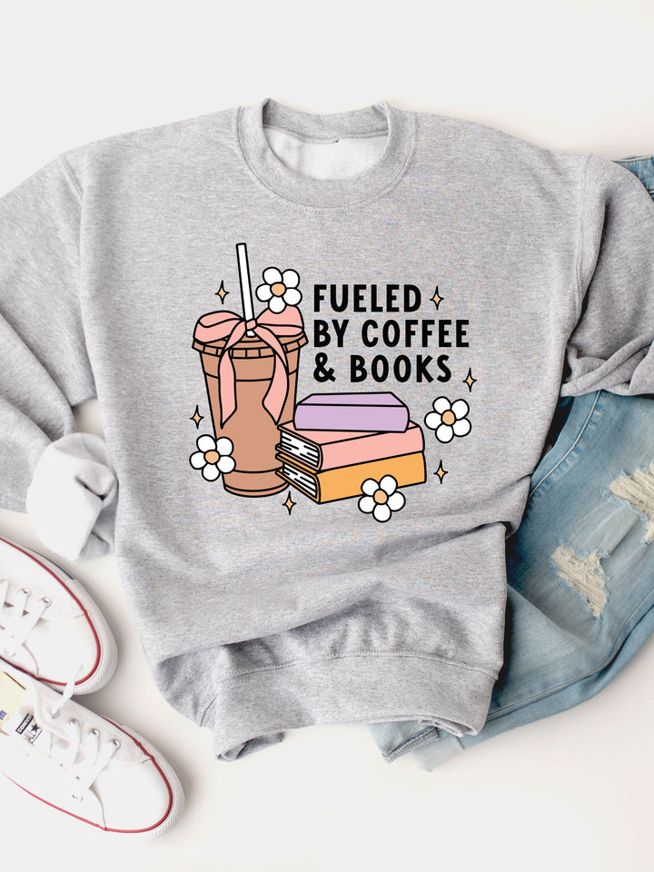 Fueled by Coffee & Books Graphic Sweatshirt