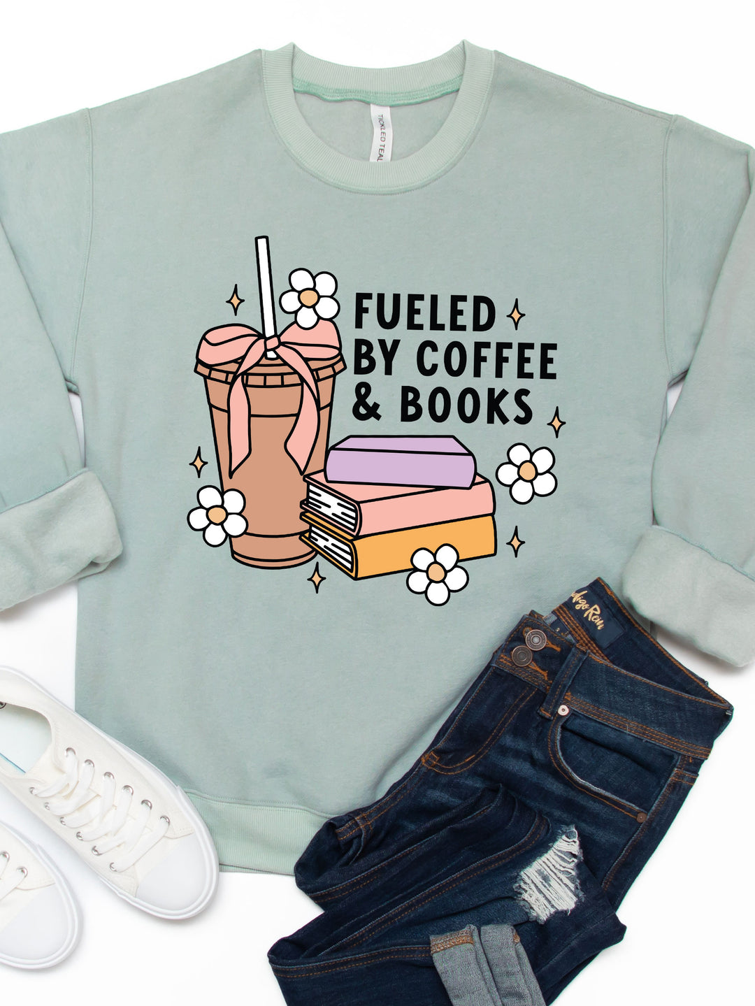 Fueled by Coffee & Books Graphic Sweatshirt