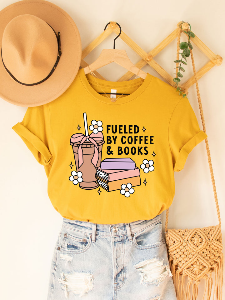 Fueled by Coffee & Books Coquette Graphic Tee