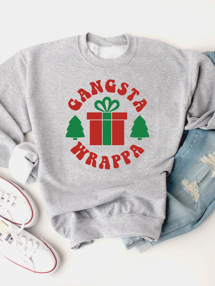 Gangsta Wrappa - Christmas Graphic Sweatshirt
