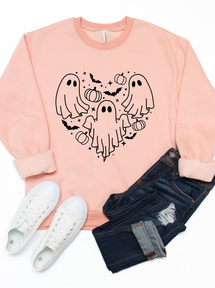 Ghost Heart Graphic Sweatshirt