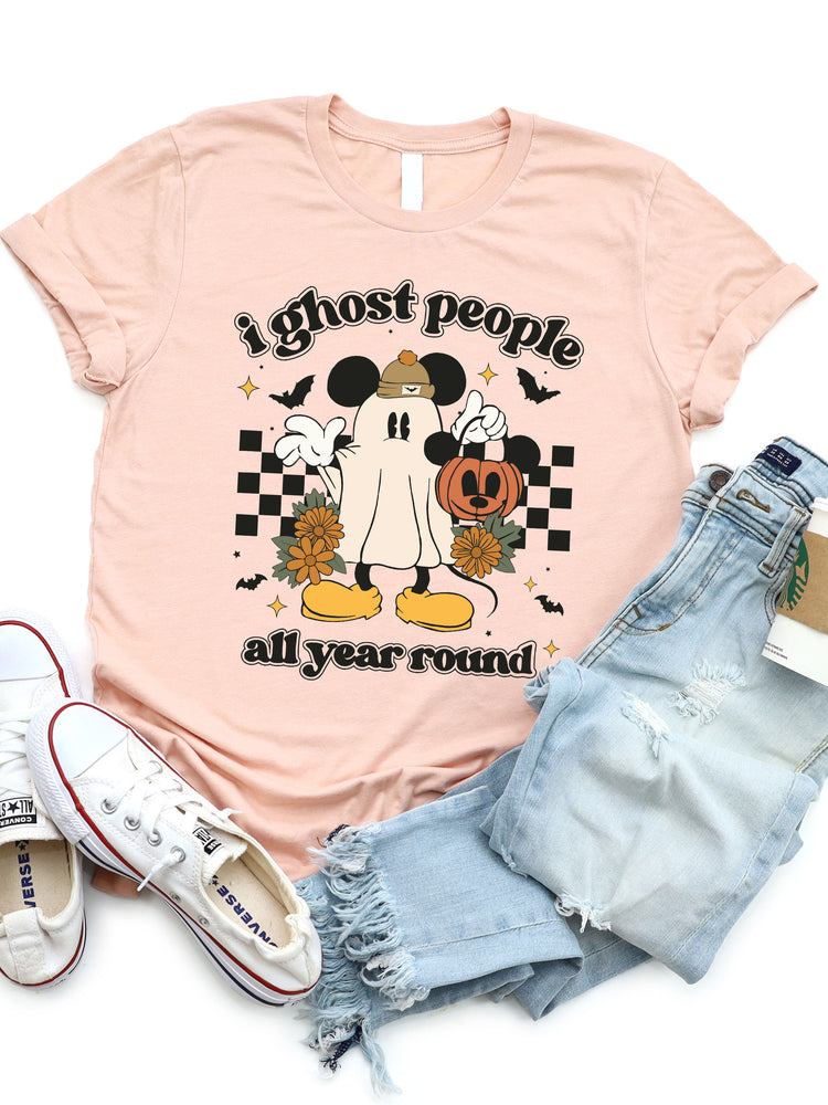 I Ghost People All Year Round Disney Graphic Tee