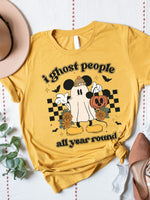 I Ghost People All Year Round Disney Graphic Tee