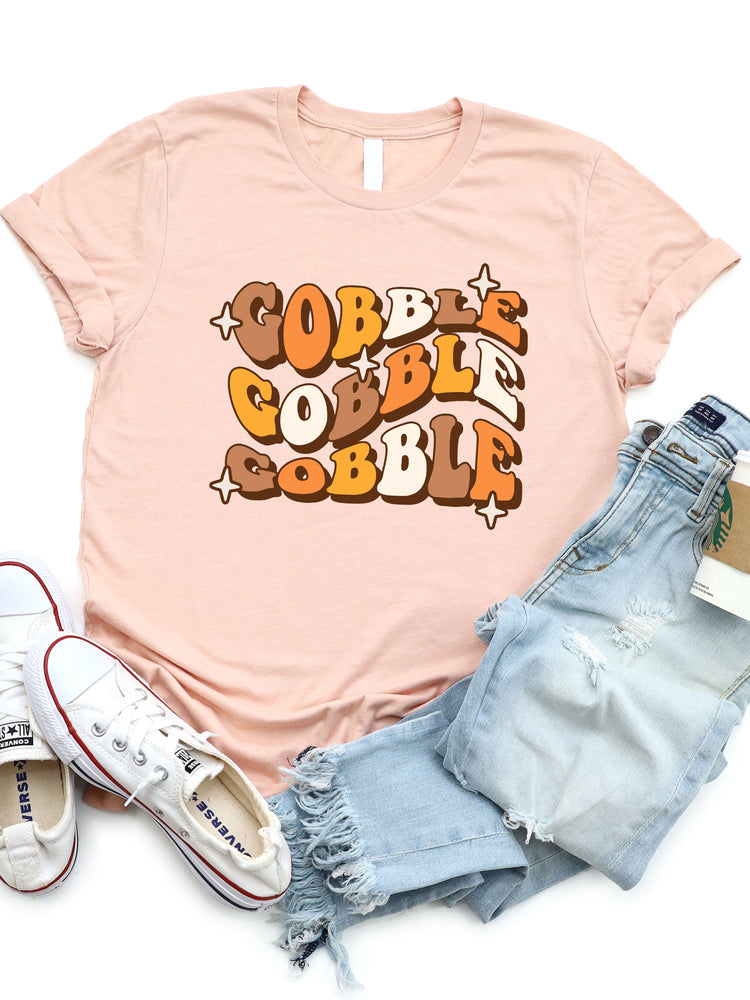 Gobble Gobble Gobble Retro Graphic Tee
