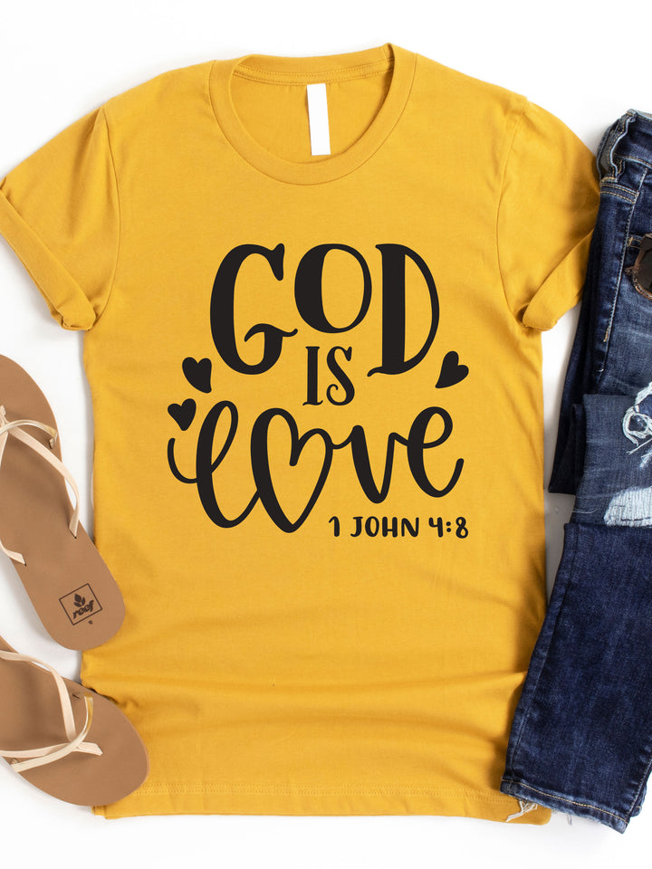 Hearts God is Love Graphic Tee