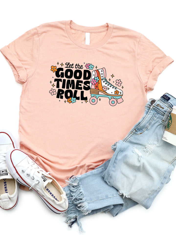 Let the Good Times Roll (Roller Skates) Graphic Tee