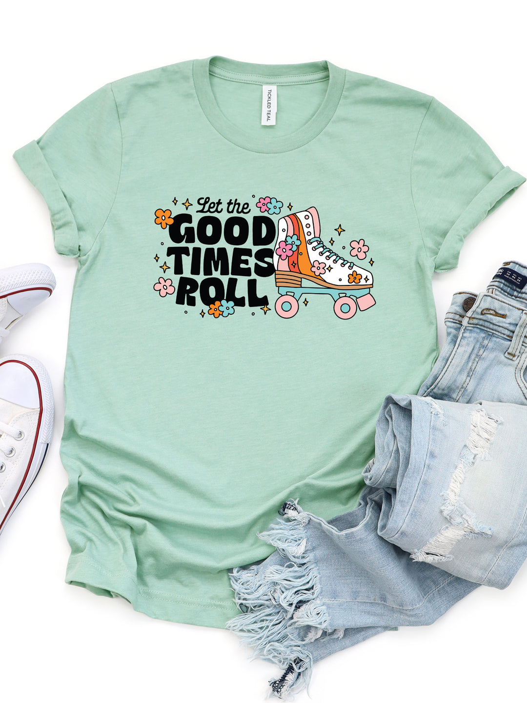 Let the Good Times Roll (Roller Skates) Graphic Tee