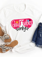 Good Vibes Only Sunglasses Graphic Tee