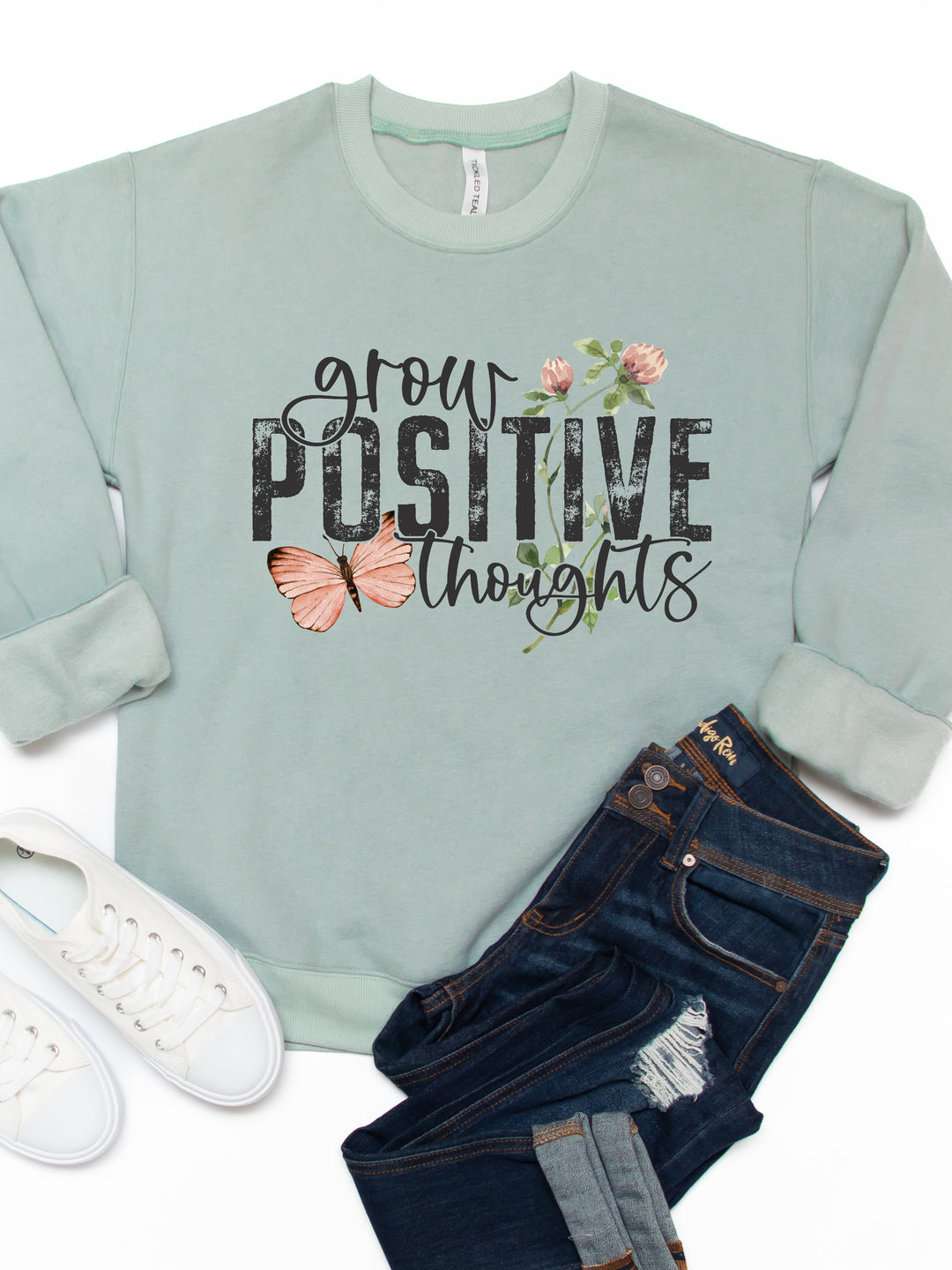 Grow Positive Thoughts Graphic Sweatshirt