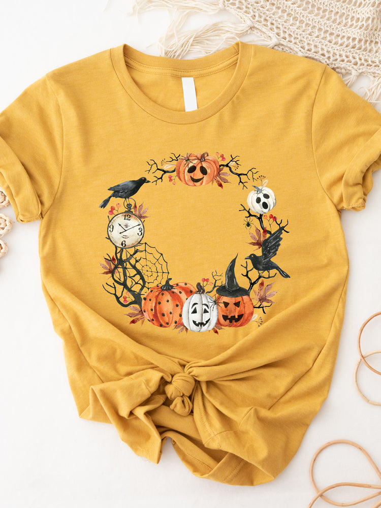 Pumpkin Wreath Graphic Tee