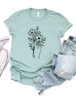 Floral Bouquet Hand Graphic Tee