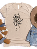 Floral Bouquet Hand Graphic Tee