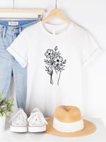 Floral Bouquet Hand Graphic Tee