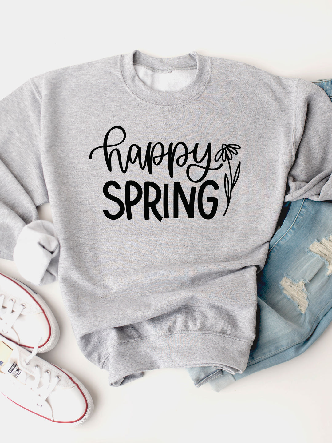 Happy Spring Graphic Sweatshirt