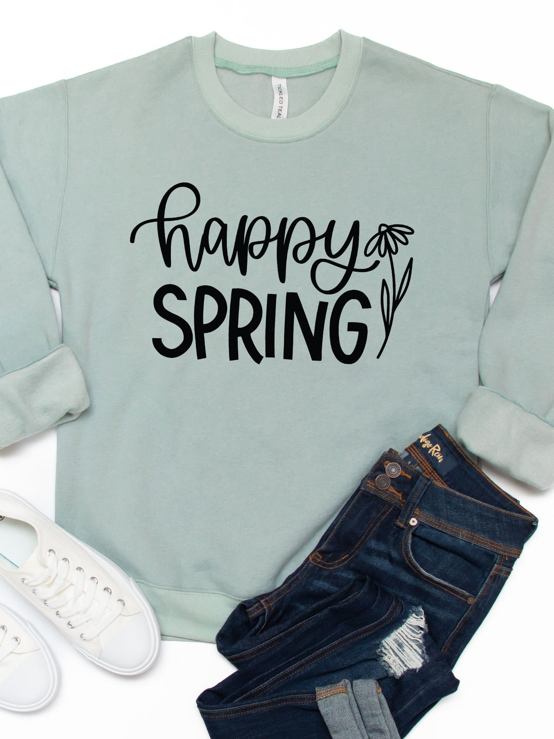 Happy Spring Graphic Sweatshirt