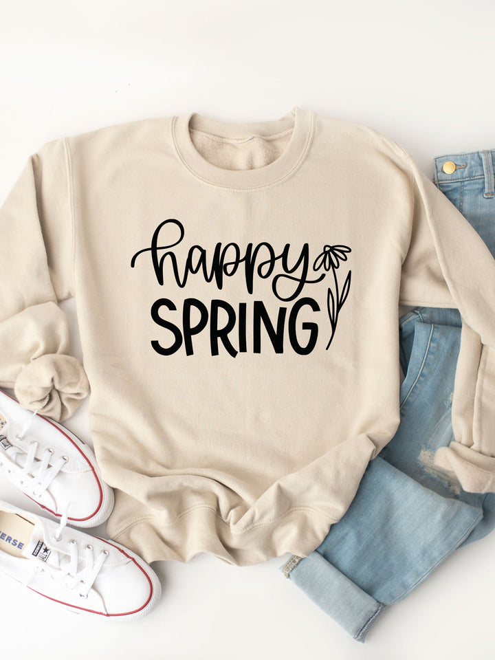 Happy Spring Graphic Sweatshirt