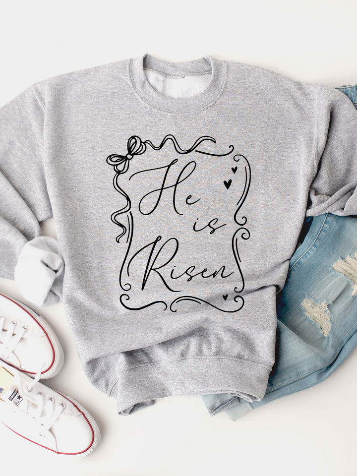 He is Risen Coquette Frame Graphic Sweatshirt