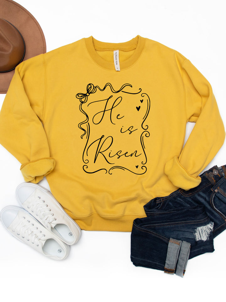 He is Risen Coquette Frame Graphic Sweatshirt