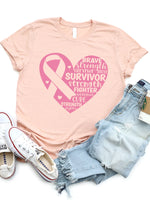 Cancer Survivor Heart Graphic Tee