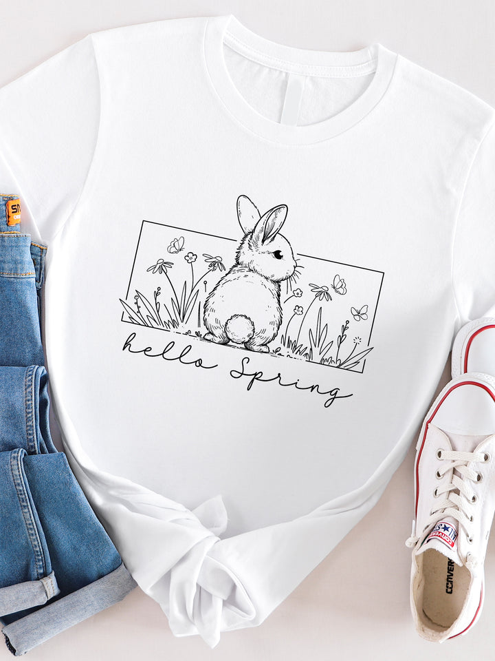 Hello Spring Bunny Graphic Tee