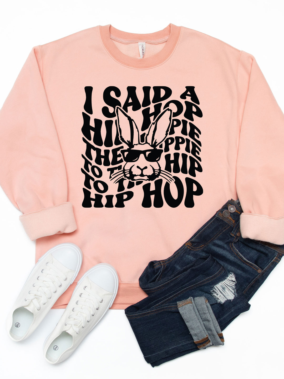 To the Hip Hip Hop Bunny Graphic Sweatshirt