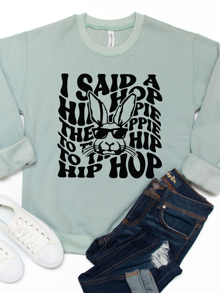 To the Hip Hip Hop Bunny Graphic Sweatshirt