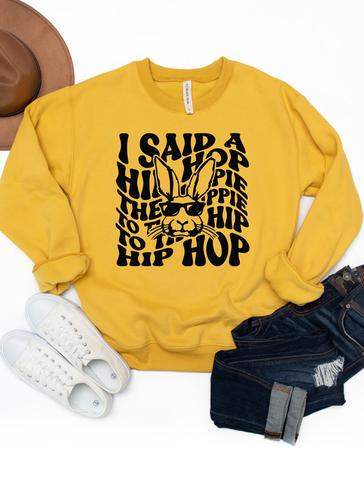 To the Hip Hip Hop Bunny Graphic Sweatshirt