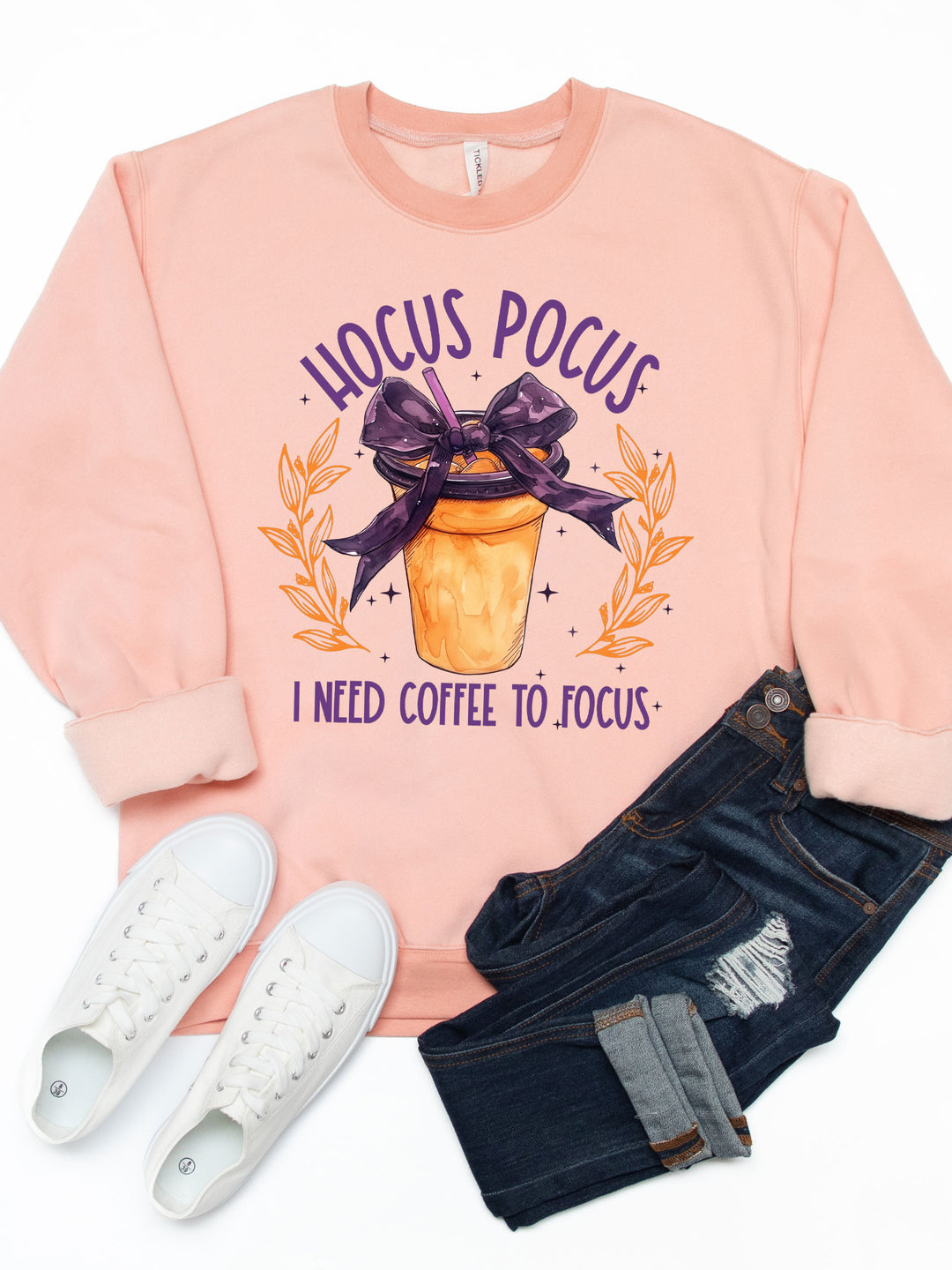 Hocus Pocus I Need Coffee To Focus Graphic Sweatshirt