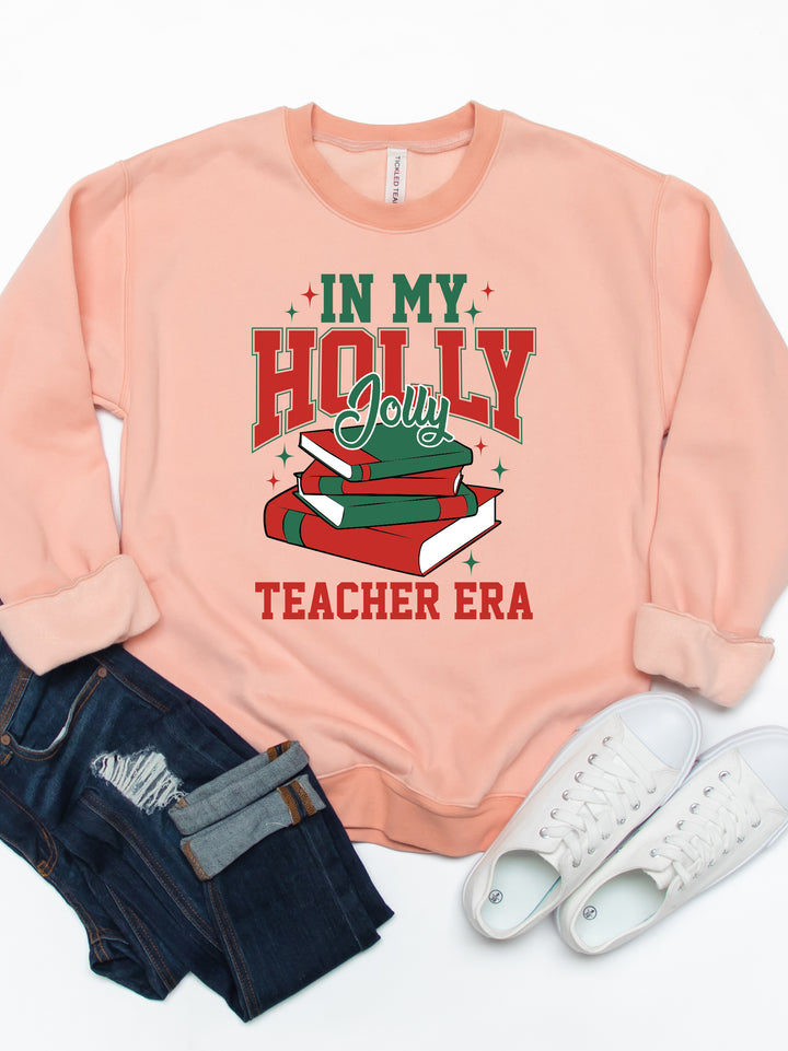 Holly Jolly Teacher Era - Graphic Sweatshirt