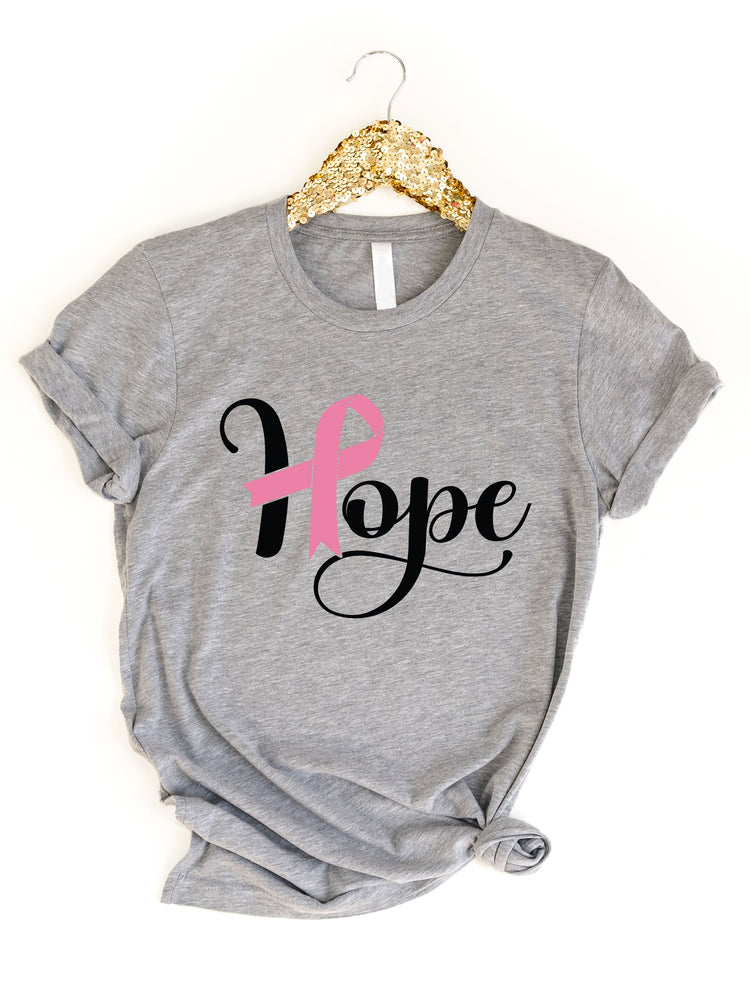 Hope Pink Ribbon Graphic Tee