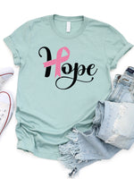 Hope Pink Ribbon Graphic Tee